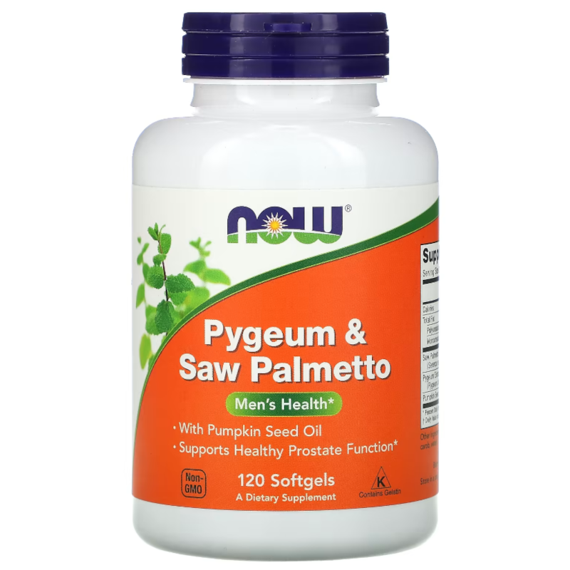 Now Foods Pygeum & Saw Palmetto 120kaps - Zdrowie Mężczyzn