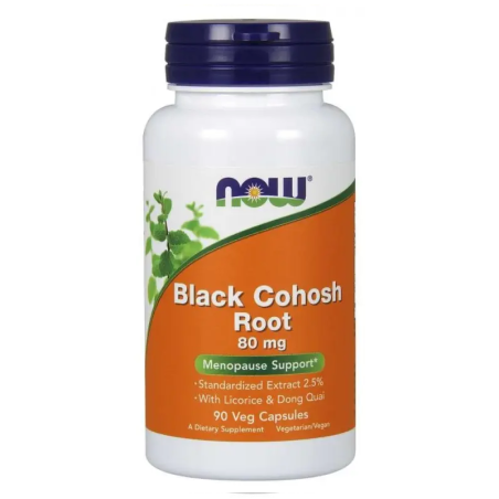 Now Foods Black Cohosh 80mg 90 kaps - Wsparcie dla Kobiet