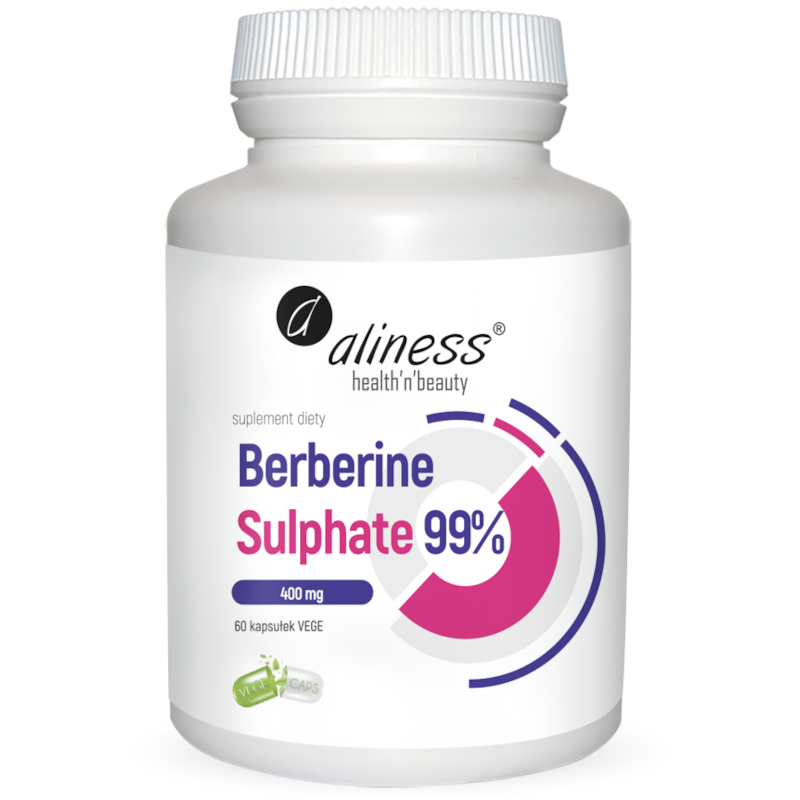 Aliness Berberine Sulphate 99% 400mg - Wsparcie metabolizmu i odchudzania