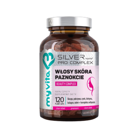 MyVita Silver Włosy Skóra Paznokcie 120 kaps. - wsparcie dla urody