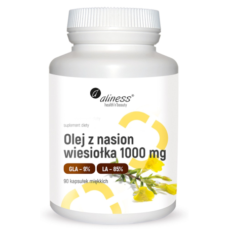Aliness Olej z Wiesiołka 1000mg 90kaps - Omega 6