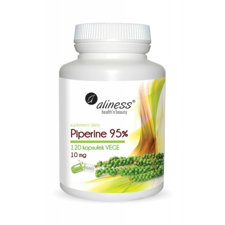 Aliness Piperine 95% 10mg 120 kaps. - Wsparcie odchudzania