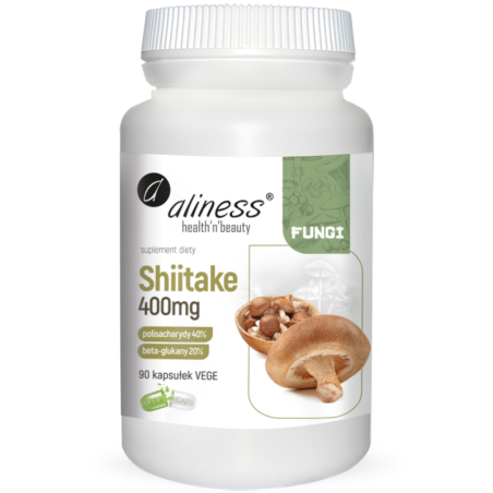 Aliness Shiitake Ekstrakt 400mg 90vkaps - Adaptogen na stres
