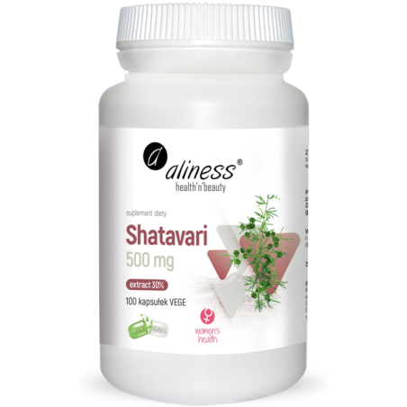 Aliness Shatavari Ekstrakt 30% 500mg 100vkaps - dla Kobiet
