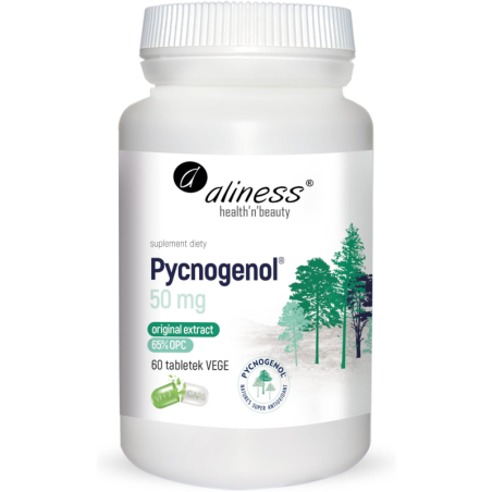 Aliness Pycnogenol 50mg - Antyoksydant z Kory Sosny Nadmorskiej