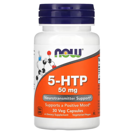 NOW Foods 5-HTP 50mg - Poprawa Nastroju i Snu