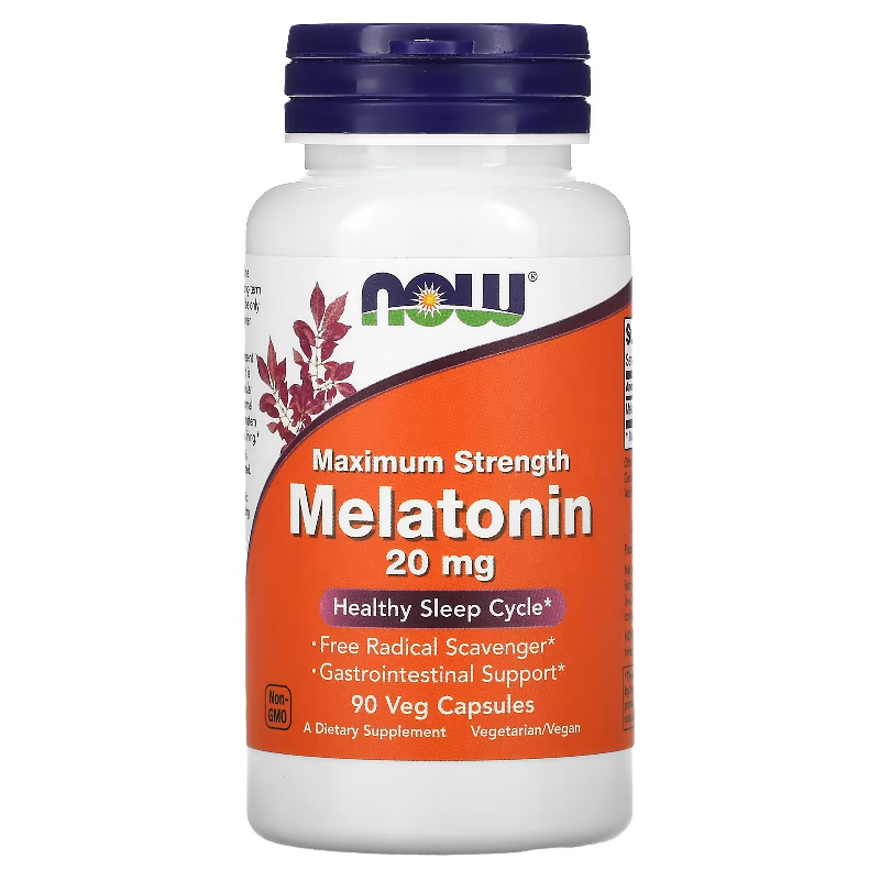 Now Foods Melatonin 20mg - Poprawa Snu i Regeneracja