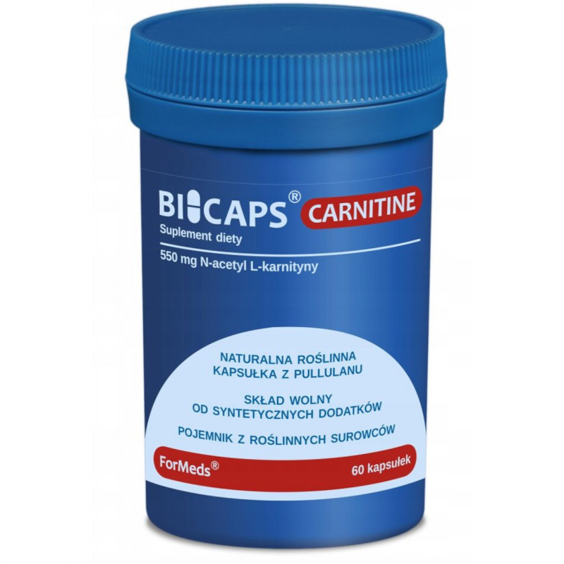 Formeds Bicaps Carnitine Acetylo L-Karnityna 60 kaps - Wsparcie Mózgu