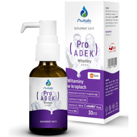 Avitale ProADEK Witaminy ADEK 30ml - Witamina A, D, E, K w Płynie