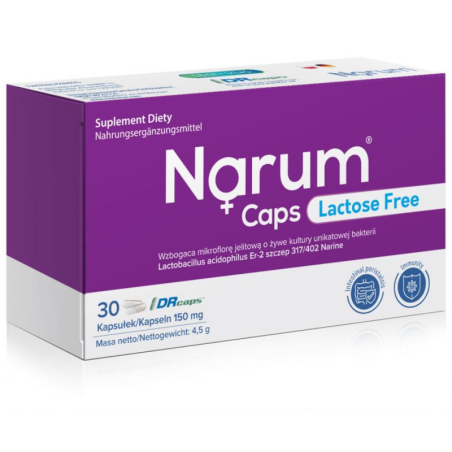 Narum Caps Lactose Free 30 kaps. - Probiotyk bez laktozy