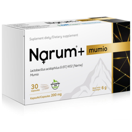 Narum + Mumio 200mg 30 kaps - Wsparcie odporności i trawienia