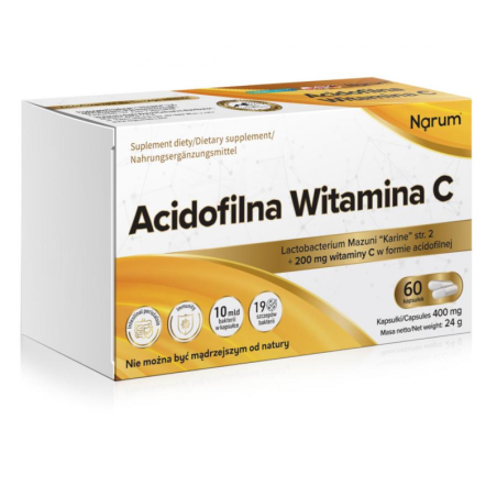 Narum Probiotyki Acidofilne + Witamina C - Wsparcie Odporności i Trawienia