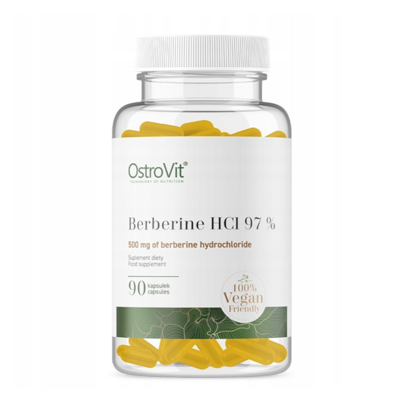 OstroVit Berberine HCl 97% Vege 90 kaps - Wsparcie Trawienia i Metabolizmu