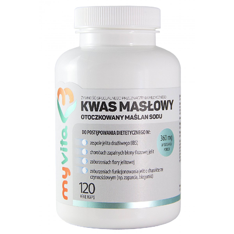 MyVita Maślan Sodu 360mg 120 kaps. - Wsparcie Jelit