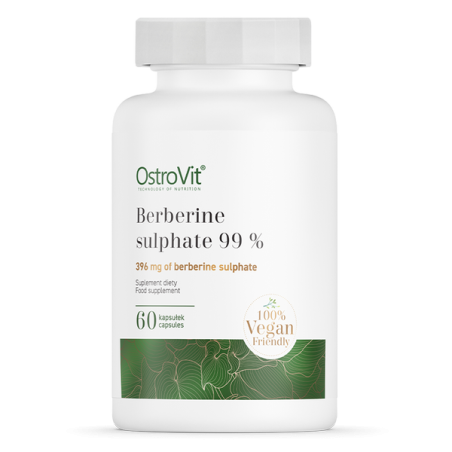 OstroVit Berberine Sulphate 99% 60 kaps - Berberyna na trawienie i kontrolę wagi