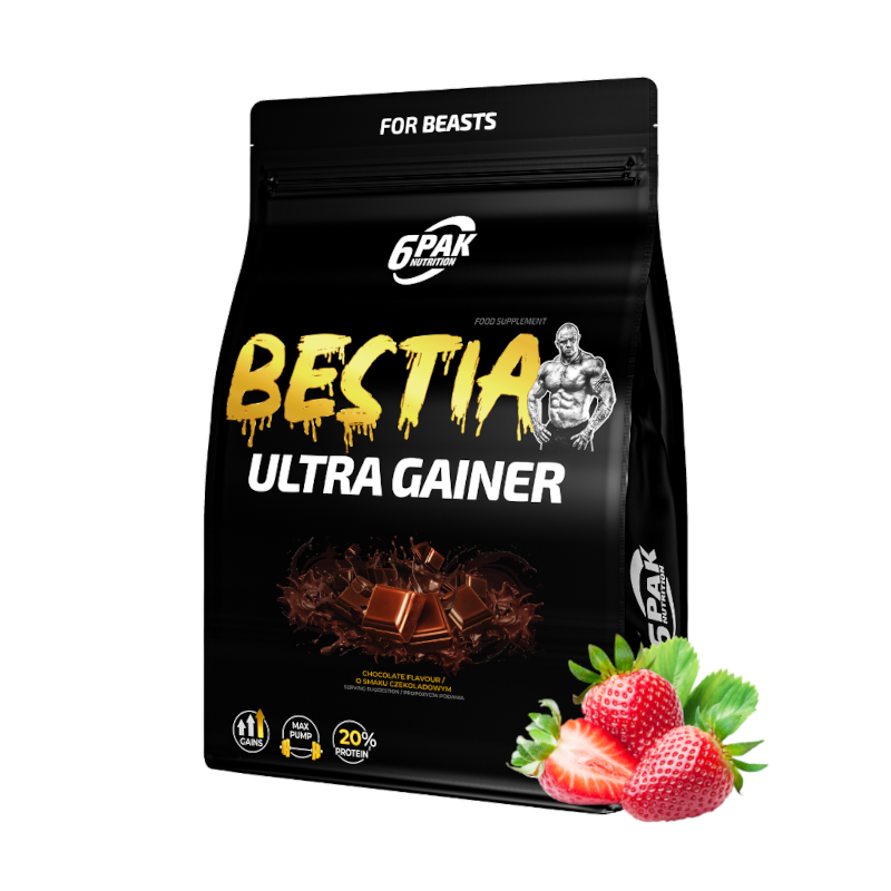 6PAK Nutrition Bestia Ultra Gainer 3000g - Gainer na masę mięśniową