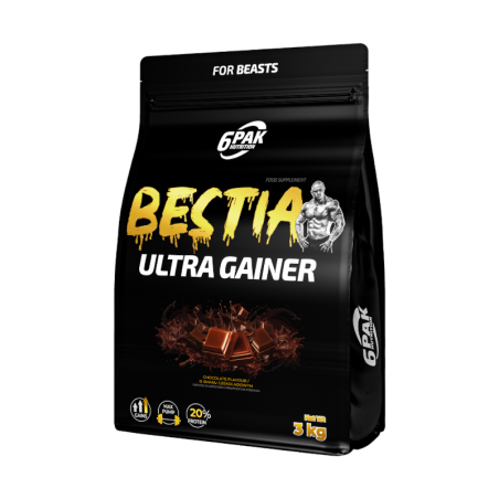 6PAK Nutrition Bestia Ultra Gainer 3000g - Gainer na masę mięśniową