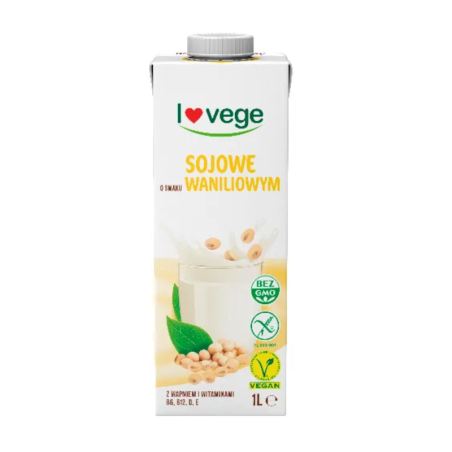 Sante Lovege Napój Sojowy Waniliowy 1000ml - Bez Laktozy i Glutenu