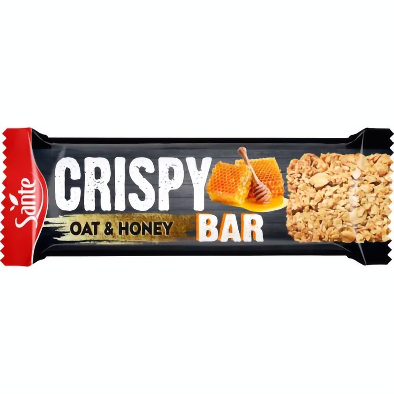 Sante Crispy Bar Owsiany z Miodem 40g - Baton Energetyczny