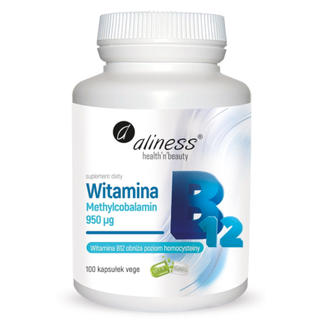 Aliness Witamina B12 Methylcobalmin 950µg 100 kapsułek - Biotechsklep.pl