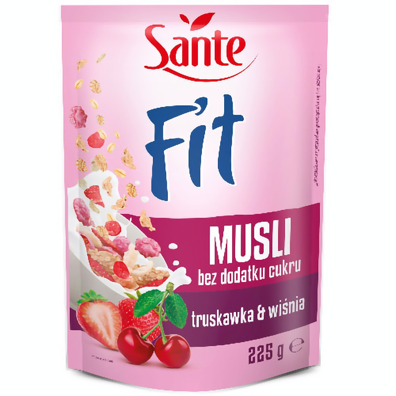 Sante Fit Musli Bez Cukru 225g - Zdrowe płatki śniadaniowe