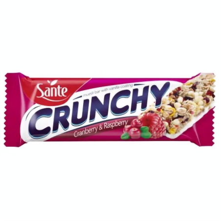 Sante Crunchy Baton Owsiany Żurawina 40g - Biotechsklep.pl