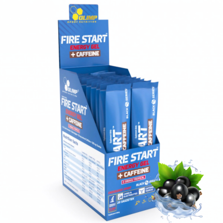 Olimp Fire Start+Caffeine Żel Energetyczny 20x36g Czarna Porzeczka
