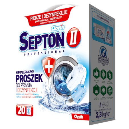 Clovin Septon II Proszek 2300g - Dezynfekujący Proszek do Prania