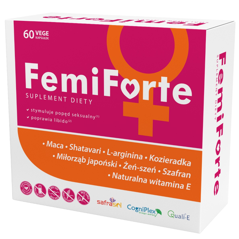 Aliness FemiForte Dla Kobiet 60vkaps - Wsparcie Libido i Energii