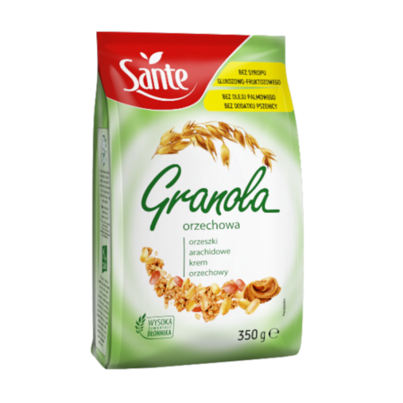 Sante Granola Orzechowa 350g - Zdrowy Zamiennik Śniadania