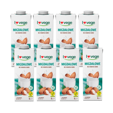 Sante Lovege Migdałowy Bez Cukru 1000ml x8 - zdrowa alternatywa mleka