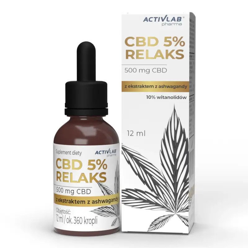 Activlab Olej z Konopi 5% Relaks 12ml - Na Stres i Nerwy