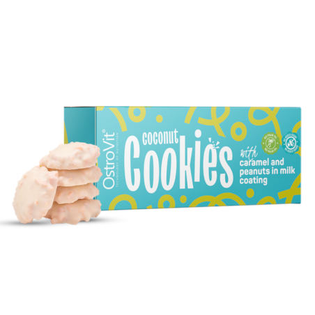 OstroVit Coconut Cookies Caramel Peanuts 100g - Dietetyczne Ciastka