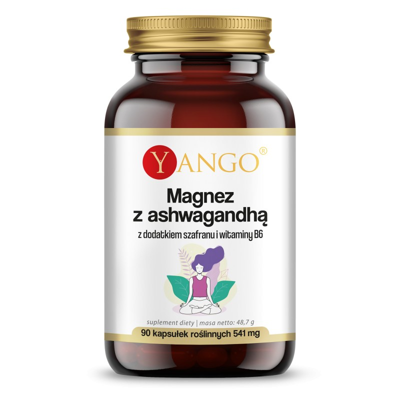 Yango Magnez Ashwagandha Szafran 90 kaps - Na Stres i Nerwy