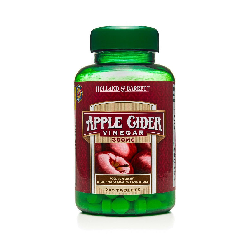 Holland & Barrett Ocet Jabłkowy 300mg 200tab - Wsparcie Odchudzania