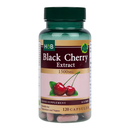 Holland & Barrett Black Cherry Extract 1500mg 120kaps - Regeneracja Stawów