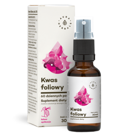 Aura Herbals Kwas Foliowy Aerozol 30ml - suplement diety dla kobiet