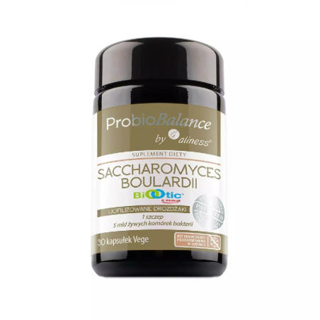 Aliness ProbioBalance Saccharomyces Boulardii BIOOTIC 30vkaps - Probiotyk na jelita