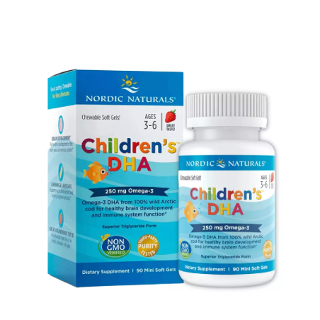 Nordic Naturals Children's DHA 250mg 90 softgels - Omega-3 dla dzieci