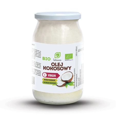 Intenson Bio Olej Kokosowy Virgin 900ml - Sklep Biotechsklep.pl