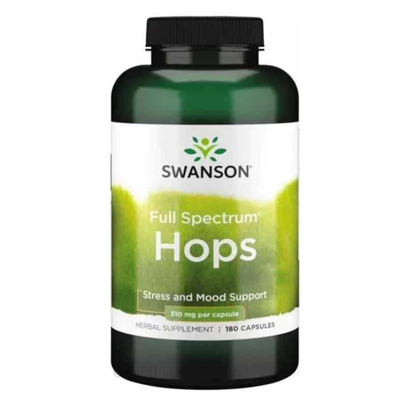 Swanson Hops 310mg 180 kaps - Naturalny spokój i relaks