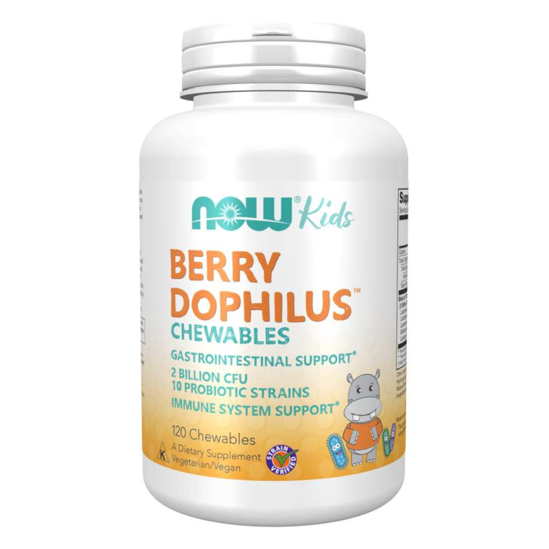 NOW Foods Berry Dophilus Kids 120 chewables - Probiotyki dla Dzieci