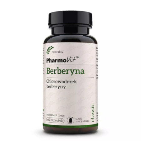 Pharmovit Berberyna HCL 400mg - Wsparcie Trawienia i Cholesterolu