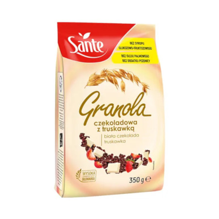 Sante Granola Biała Czekolada i Truskawki 350g - Zdrowe śniadanie