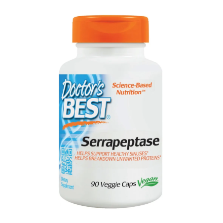 Doctor's Best Serrapeptase 40000SPU 90vkaps - Wsparcie Jelit i Trawienia
