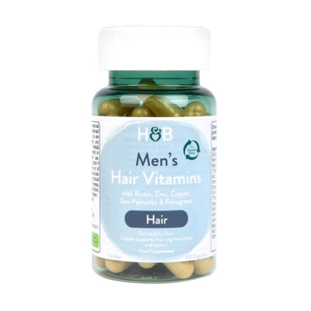 Holland & Barrett Men's Hair Vitamins 60 kaps - Wzmocnienie włosów dla mężczyzn