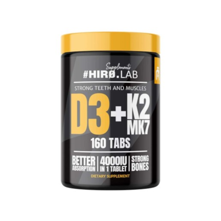 Hiro Lab Vitamin D3 + K2 MK7 4000IU 160tabs - Witamina D na odporność