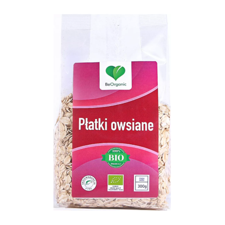 BeOrganic Płatki Owsiane 300g - Zdrowa Żywność