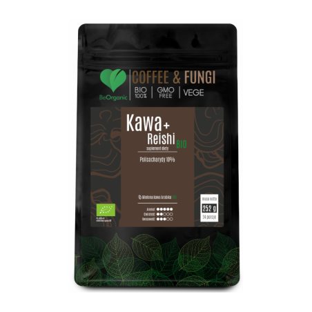 BeOrganic Arabica + Reishi Bio 252g - Kawa z Reishi