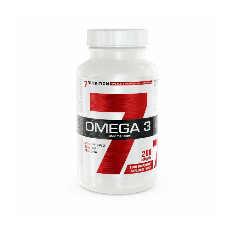 7Nutrition Omega 3 - 200 kapsułek - Zdrowe kwasy tłuszczowe dla serca i mózgu